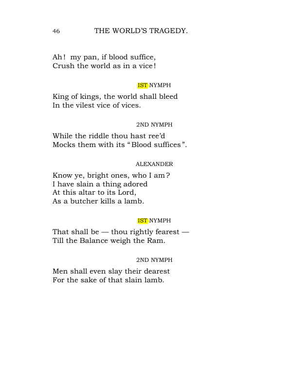 Original scan of The World’s Tragedy, PDF page 99