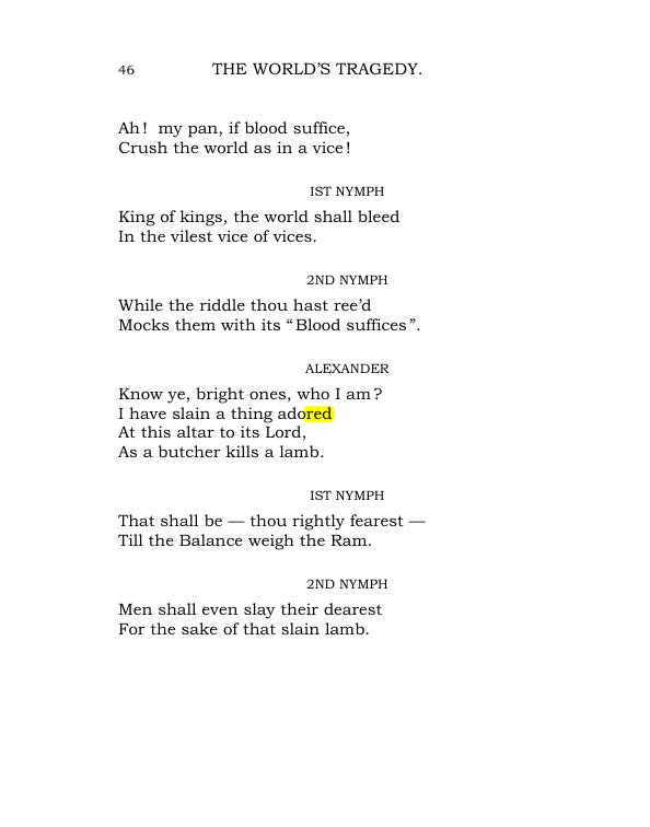 Original scan of The World’s Tragedy, PDF page 99