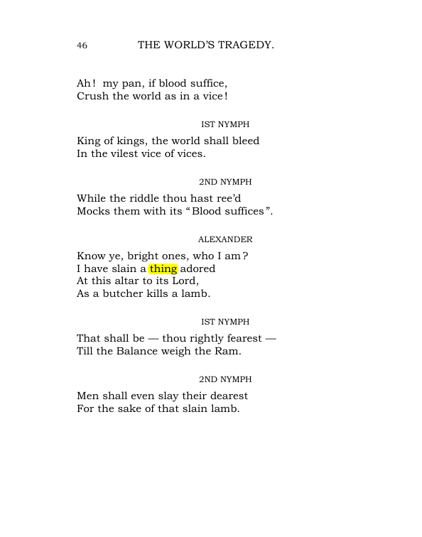 Original scan of The World’s Tragedy, PDF page 99