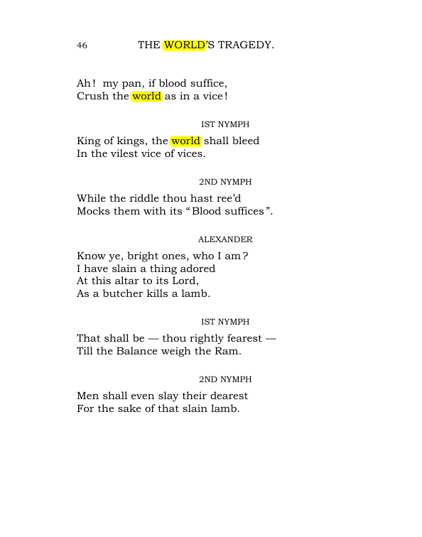 Original scan of The World’s Tragedy, PDF page 99