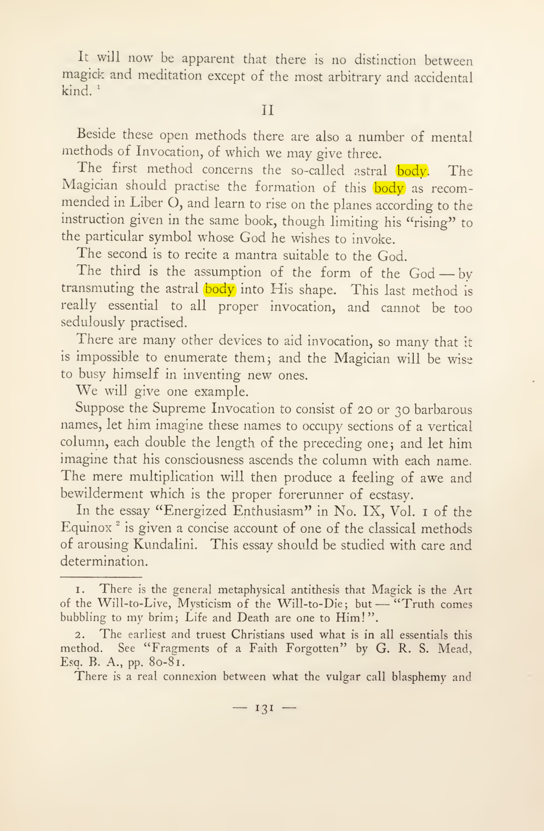 Original scan of Magick in Theory and Practice (Section 2), PDF page 11
