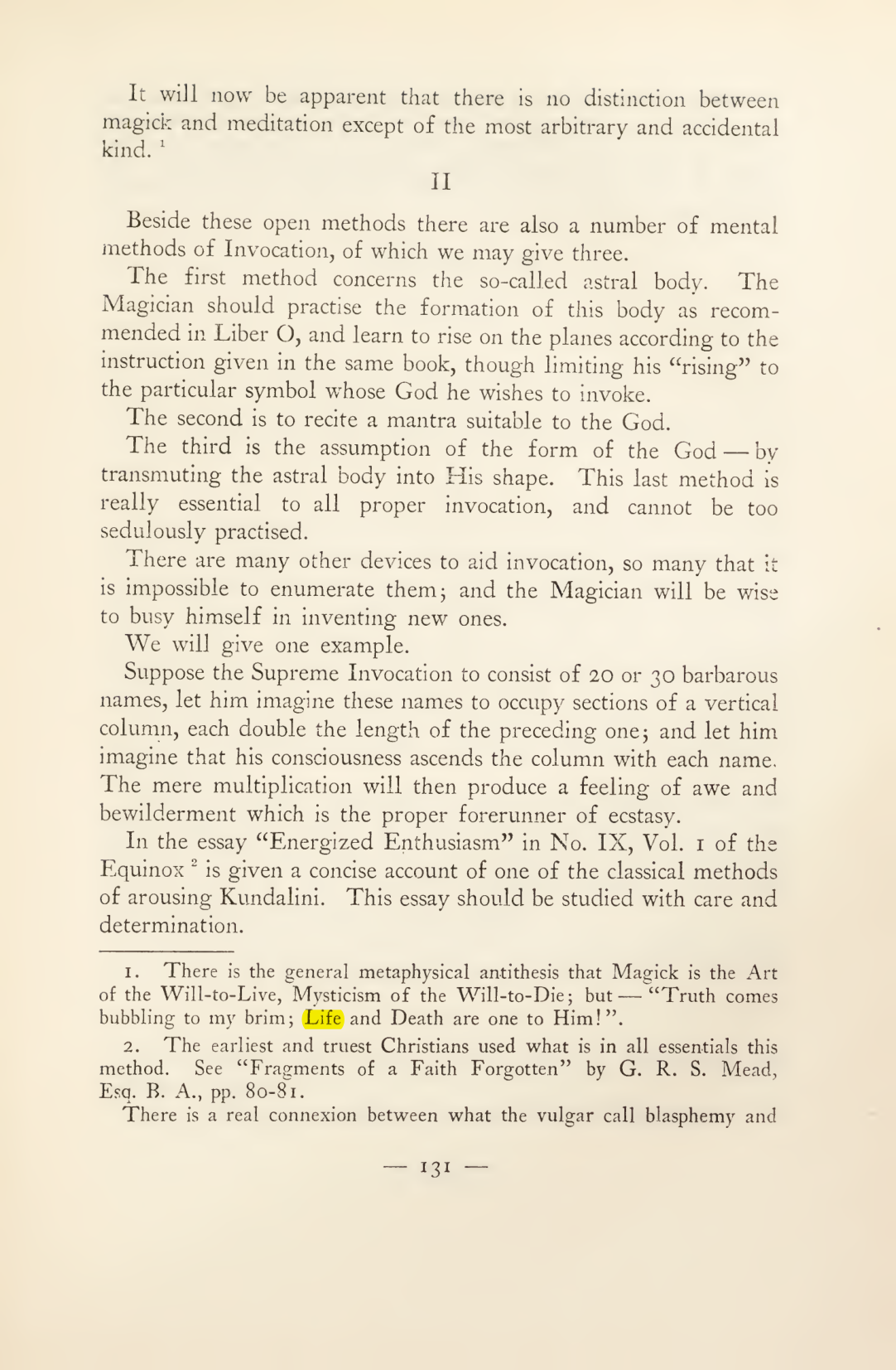 Original scan of Magick in Theory and Practice (Section 2), PDF page 11