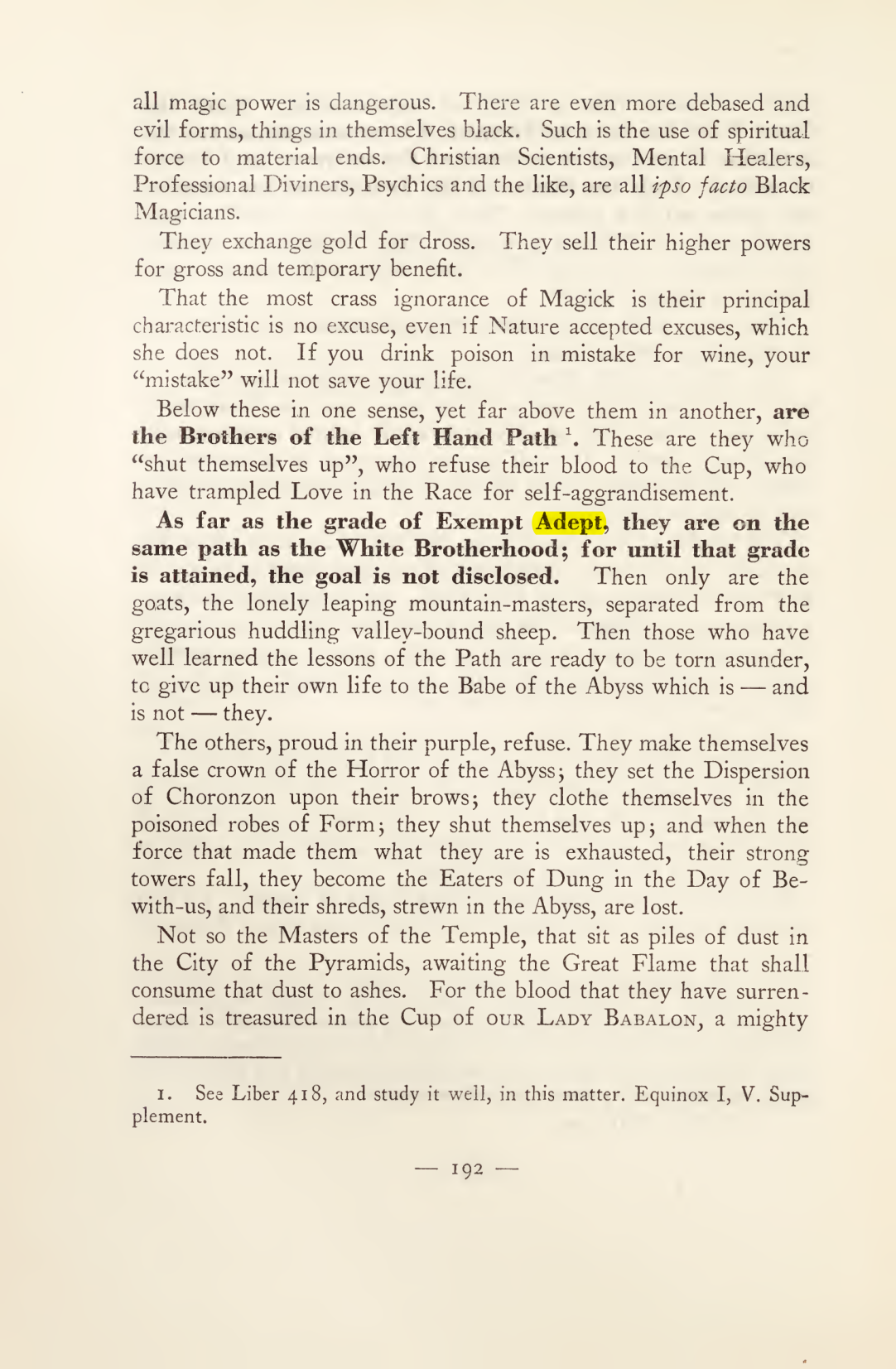 Original scan of Magick in Theory and Practice (Section 2), PDF page 72