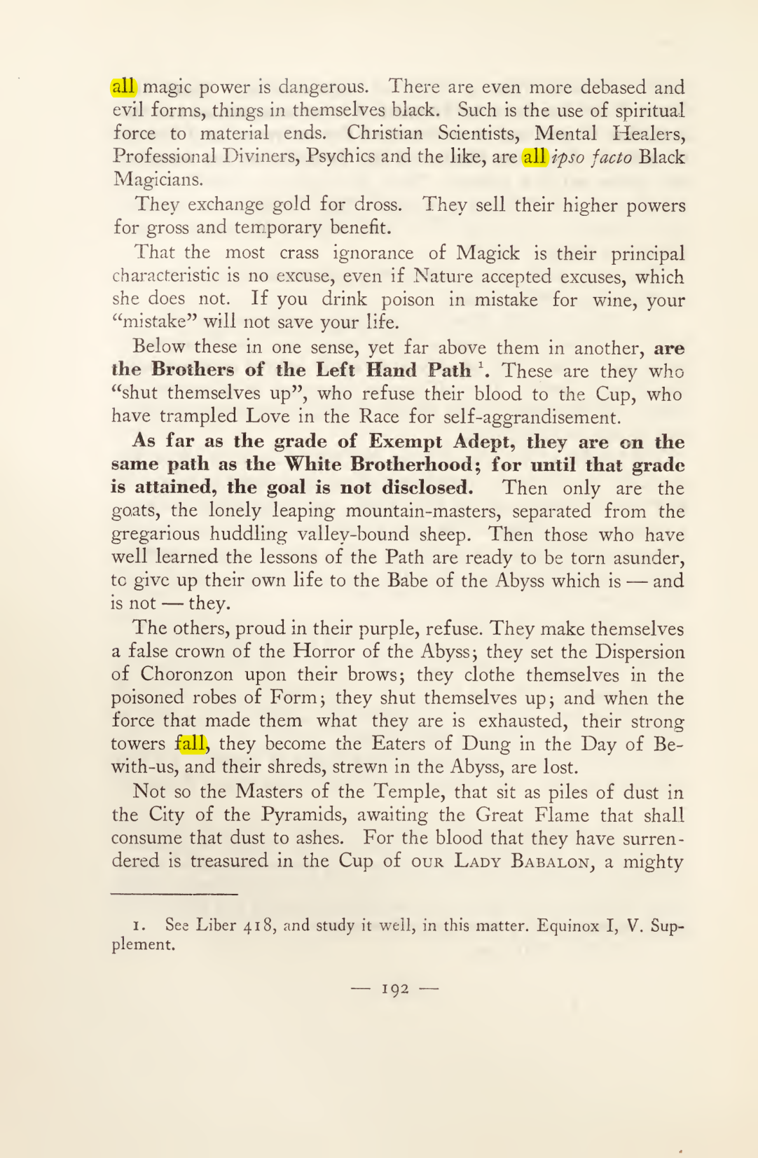Original scan of Magick in Theory and Practice (Section 2), PDF page 72