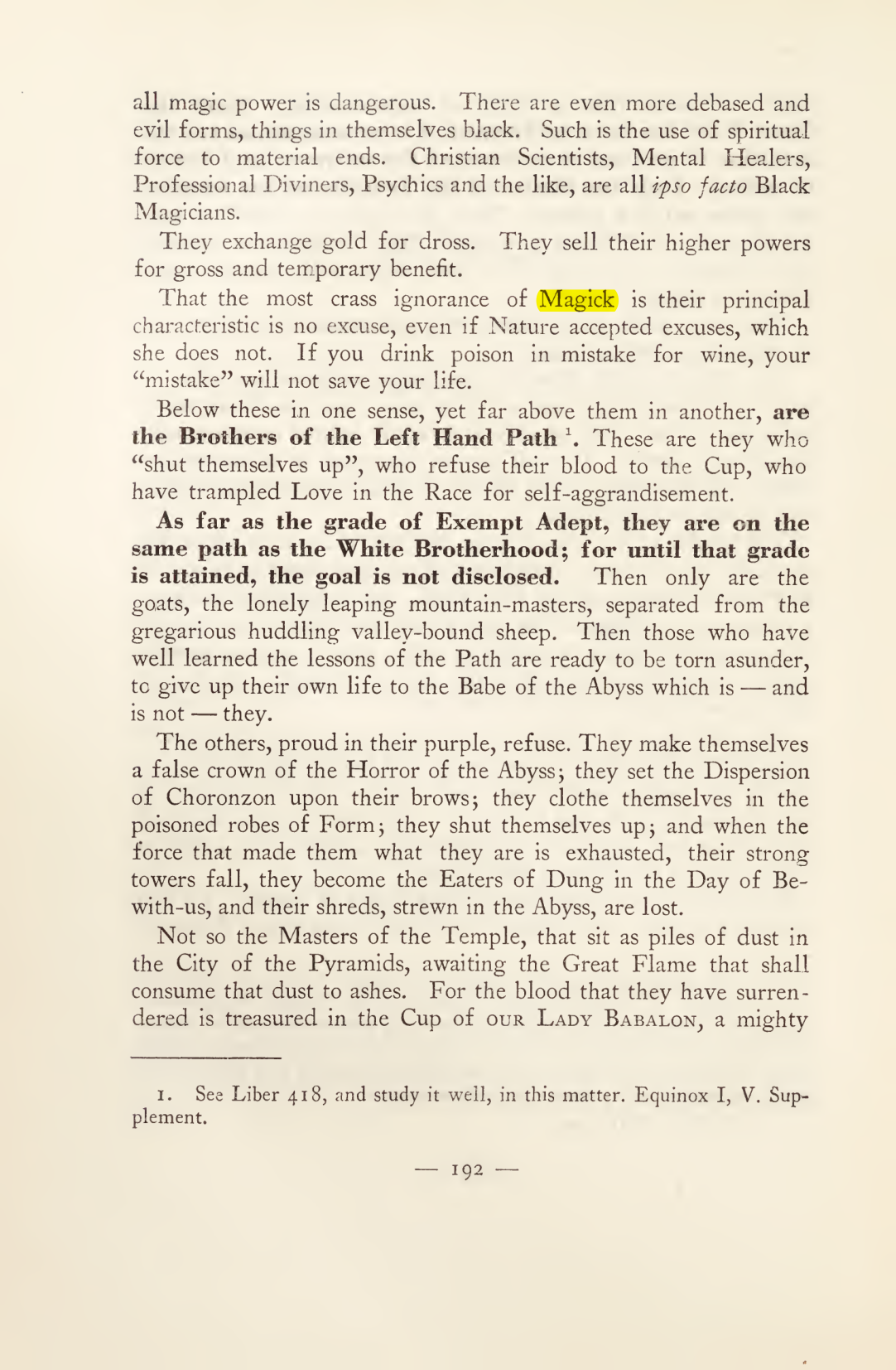Original scan of Magick in Theory and Practice (Section 2), PDF page 72