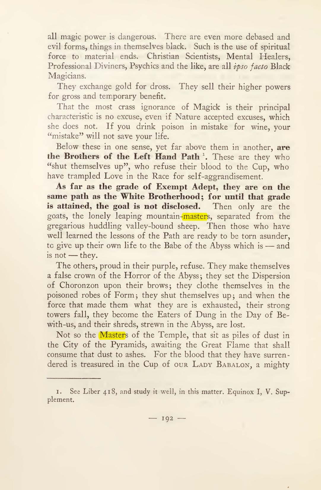 Original scan of Magick in Theory and Practice (Section 2), PDF page 72