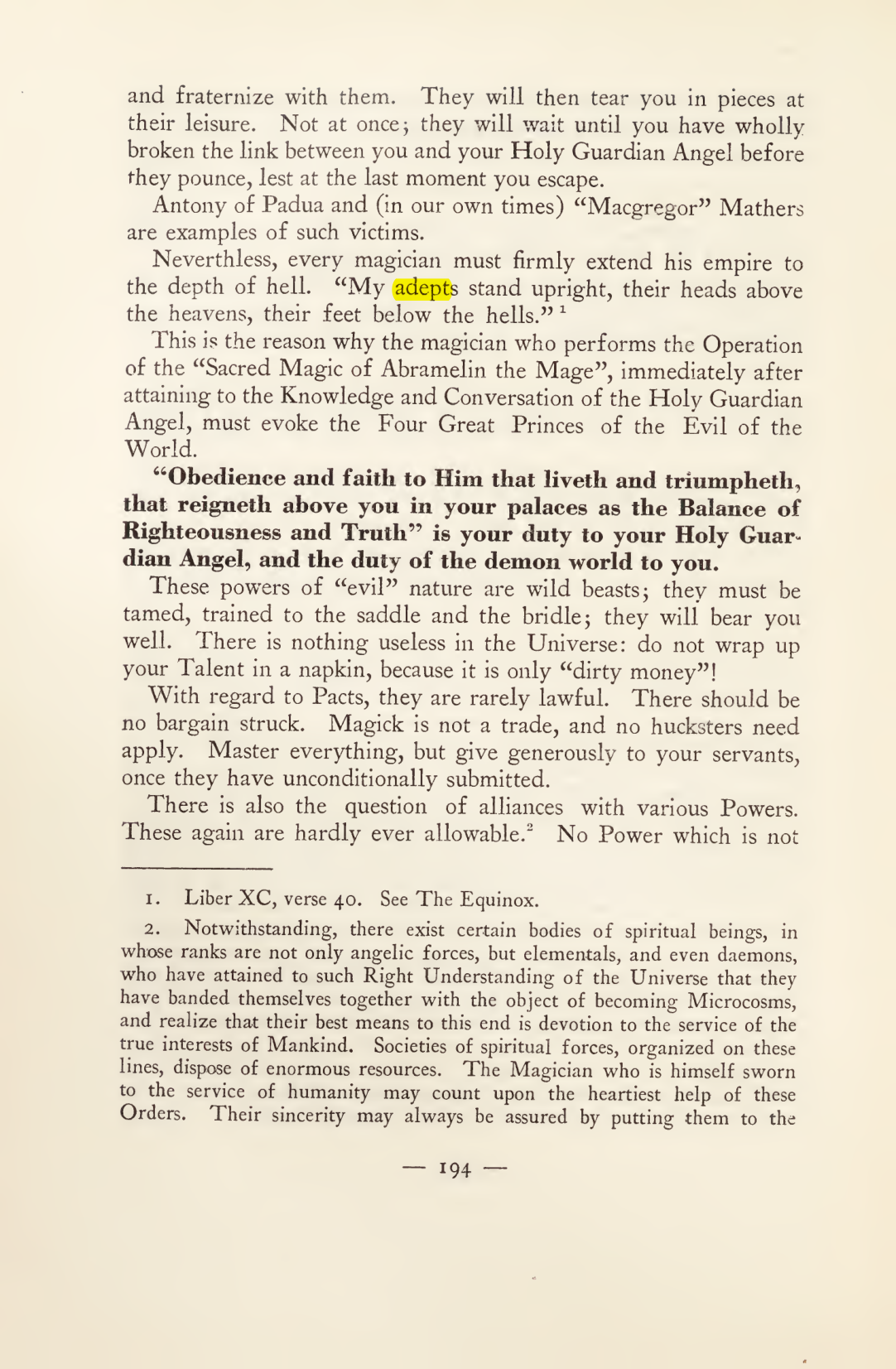 Original scan of Magick in Theory and Practice (Section 2), PDF page 74