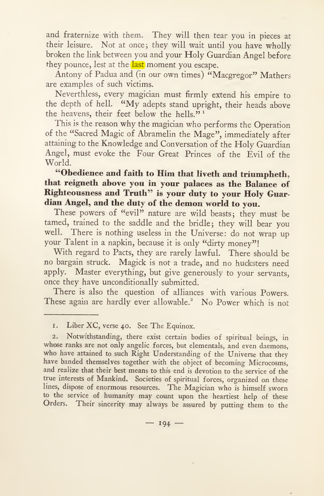Original scan of Magick in Theory and Practice (Section 2), PDF page 74