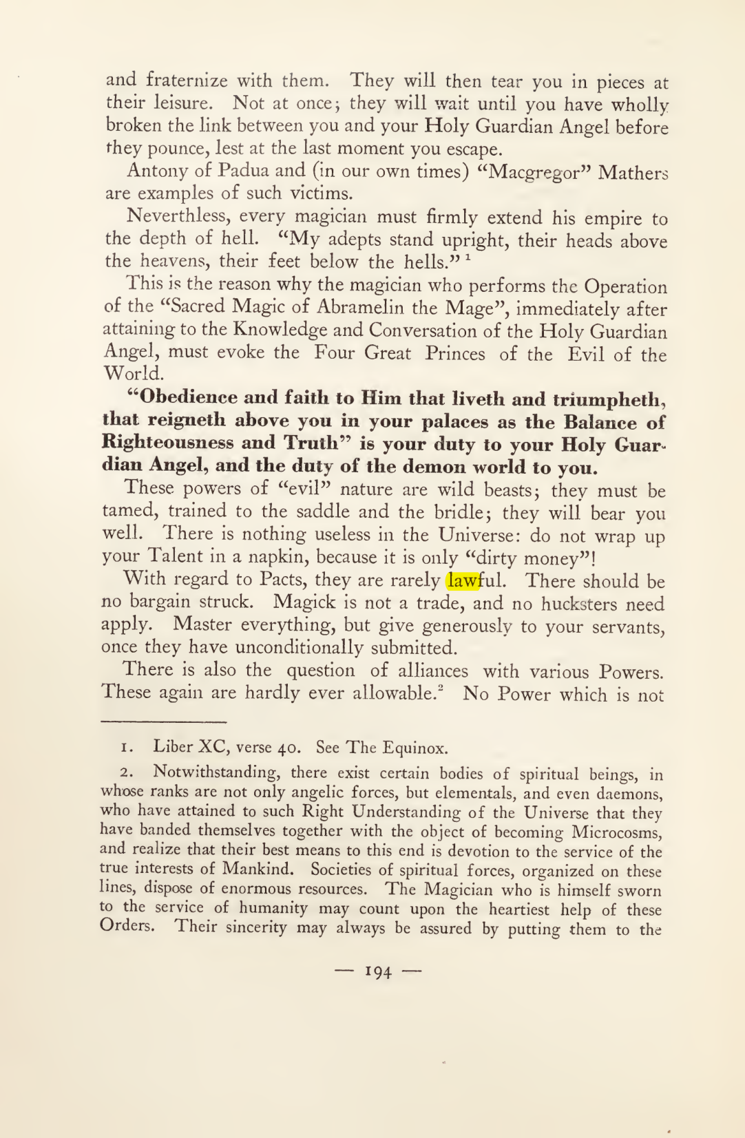 Original scan of Magick in Theory and Practice (Section 2), PDF page 74