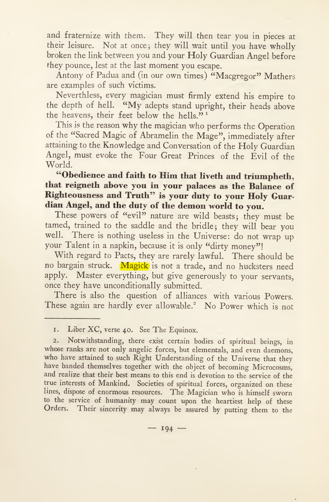 Original scan of Magick in Theory and Practice (Section 2), PDF page 74