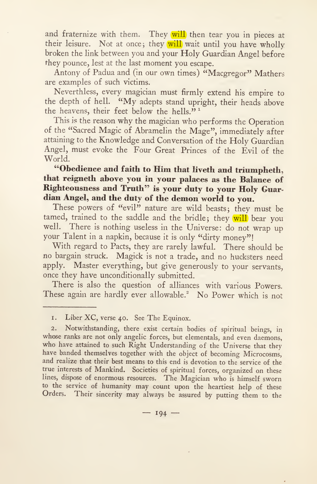 Original scan of Magick in Theory and Practice (Section 2), PDF page 74