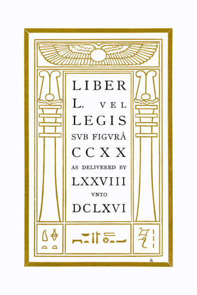 Original scan of Liber Al vel Legis, PDF page 1
