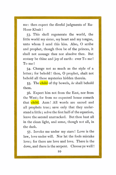 Original scan of Liber Al vel Legis, PDF page 10