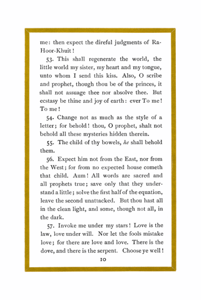 Original scan of Liber Al vel Legis, PDF page 10