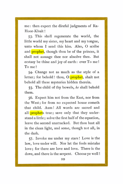 Original scan of Liber Al vel Legis, PDF page 10