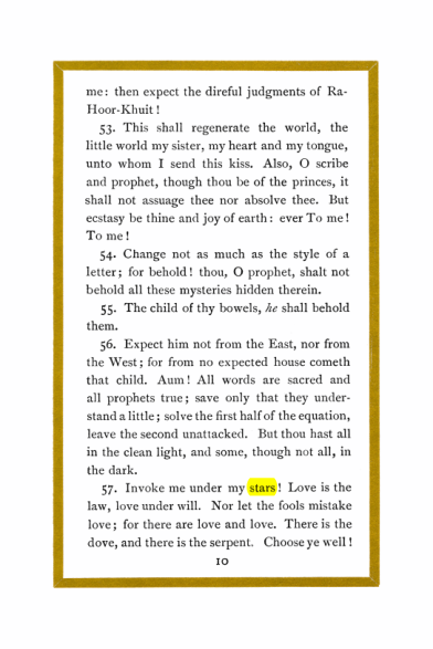 Original scan of Liber Al vel Legis, PDF page 10