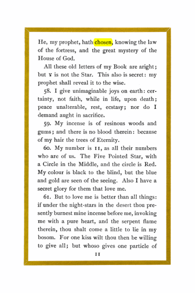 Original scan of Liber Al vel Legis, PDF page 11