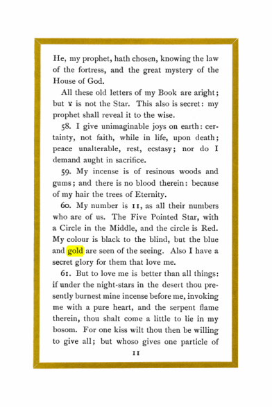 Original scan of Liber Al vel Legis, PDF page 11