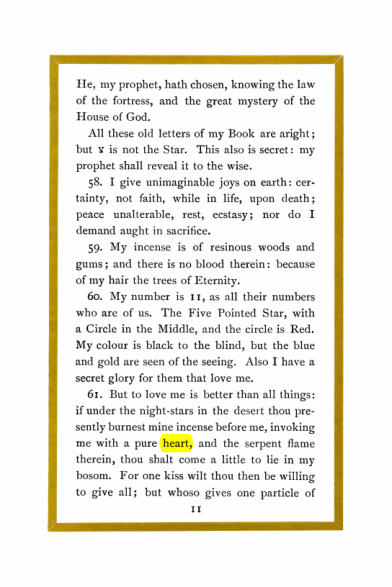 Original scan of Liber Al vel Legis, PDF page 11