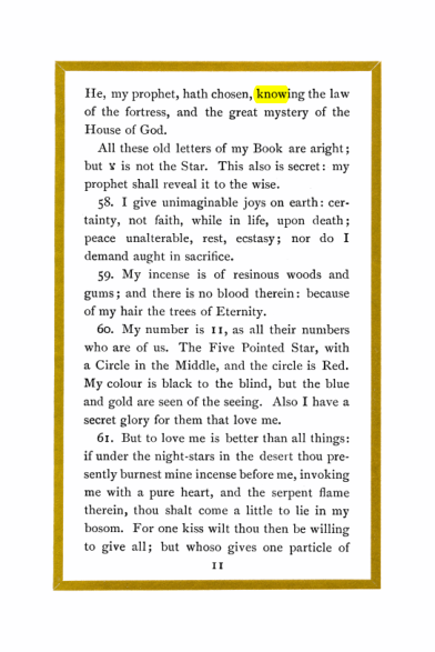 Original scan of Liber Al vel Legis, PDF page 11