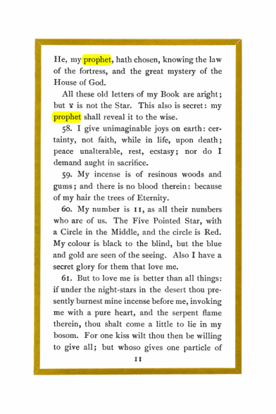 Original scan of Liber Al vel Legis, PDF page 11