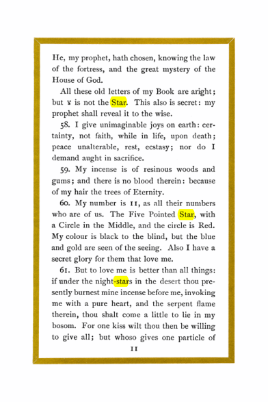 Original scan of Liber Al vel Legis, PDF page 11