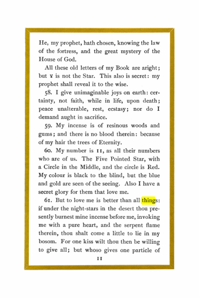Original scan of Liber Al vel Legis, PDF page 11