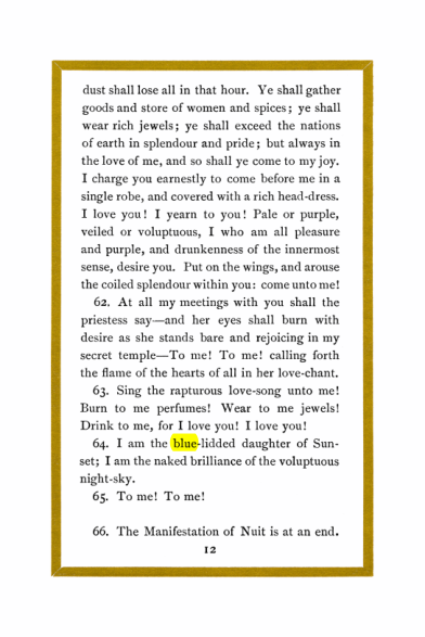 Original scan of Liber Al vel Legis, PDF page 12