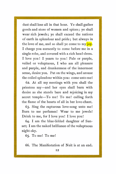 Original scan of Liber Al vel Legis, PDF page 12