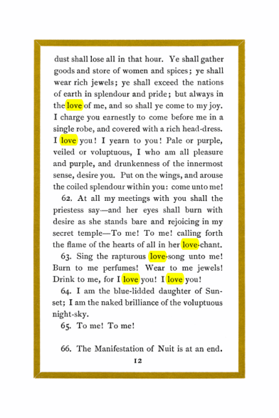 Original scan of Liber Al vel Legis, PDF page 12
