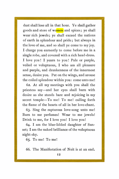 Original scan of Liber Al vel Legis, PDF page 12