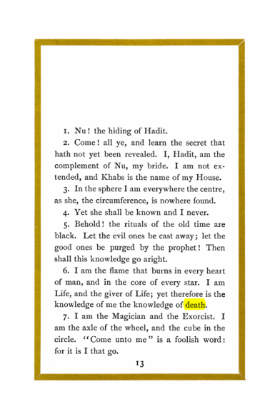 Original scan of Liber Al vel Legis, PDF page 13