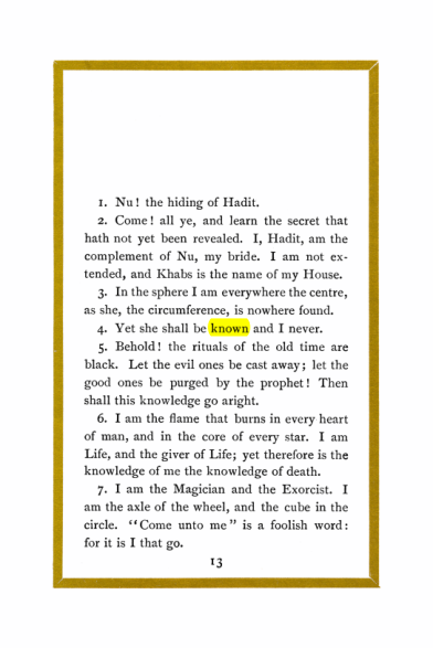 Original scan of Liber Al vel Legis, PDF page 13