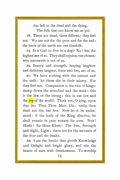 Original scan of Liber Al vel Legis, PDF page 15