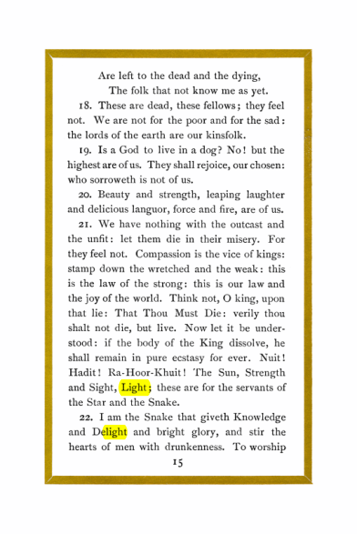 Original scan of Liber Al vel Legis, PDF page 15