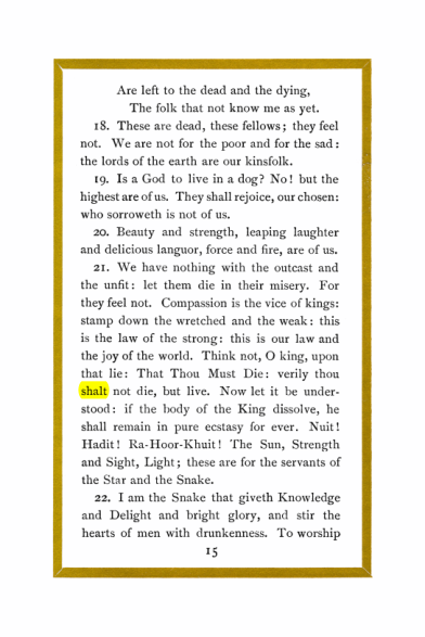Original scan of Liber Al vel Legis, PDF page 15