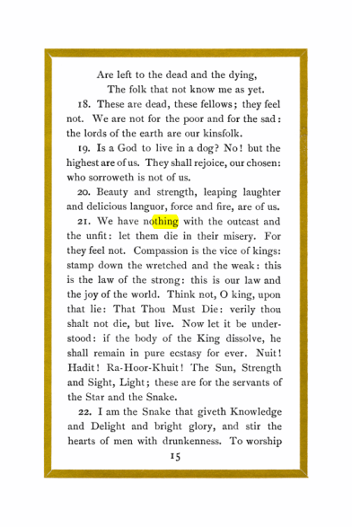 Original scan of Liber Al vel Legis, PDF page 15