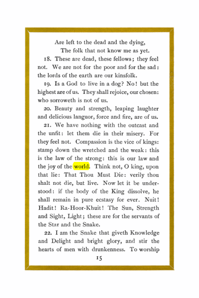 Original scan of Liber Al vel Legis, PDF page 15
