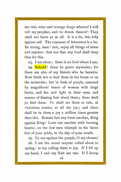 Original scan of Liber Al vel Legis, PDF page 16