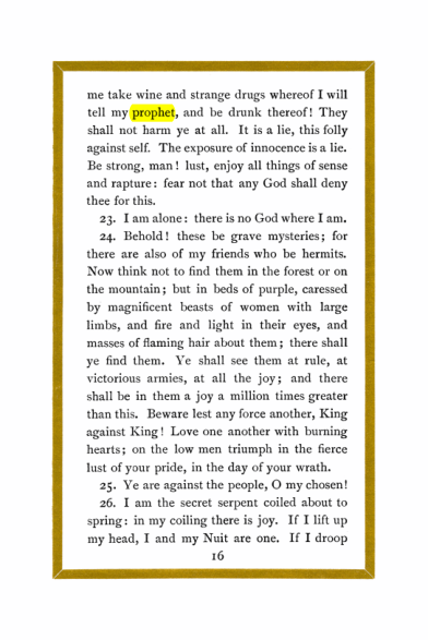 Original scan of Liber Al vel Legis, PDF page 16