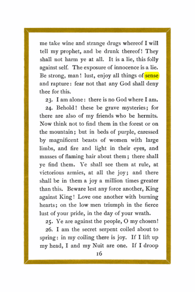 Original scan of Liber Al vel Legis, PDF page 16