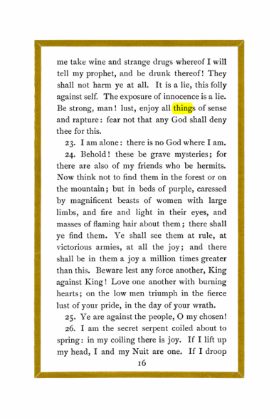 Original scan of Liber Al vel Legis, PDF page 16