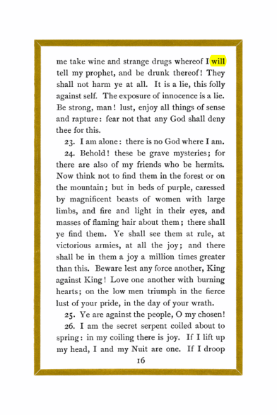 Original scan of Liber Al vel Legis, PDF page 16