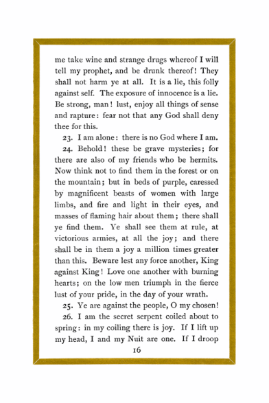 Original scan of Liber Al vel Legis, PDF page 16