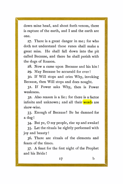 Original scan of Liber Al vel Legis, PDF page 17