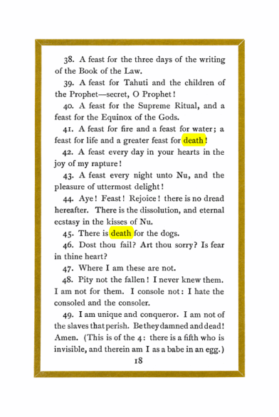 Original scan of Liber Al vel Legis, PDF page 18