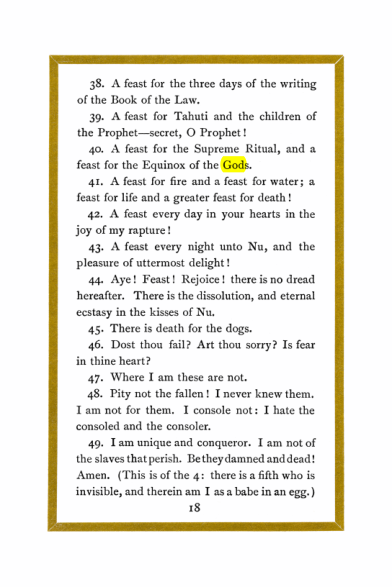 Original scan of Liber Al vel Legis, PDF page 18
