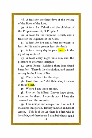 Original scan of Liber Al vel Legis, PDF page 18