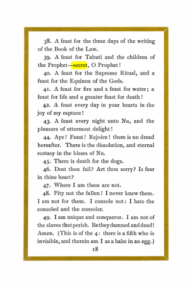 Original scan of Liber Al vel Legis, PDF page 18
