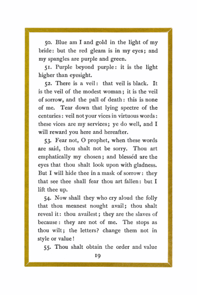 Original scan of Liber Al vel Legis, PDF page 19